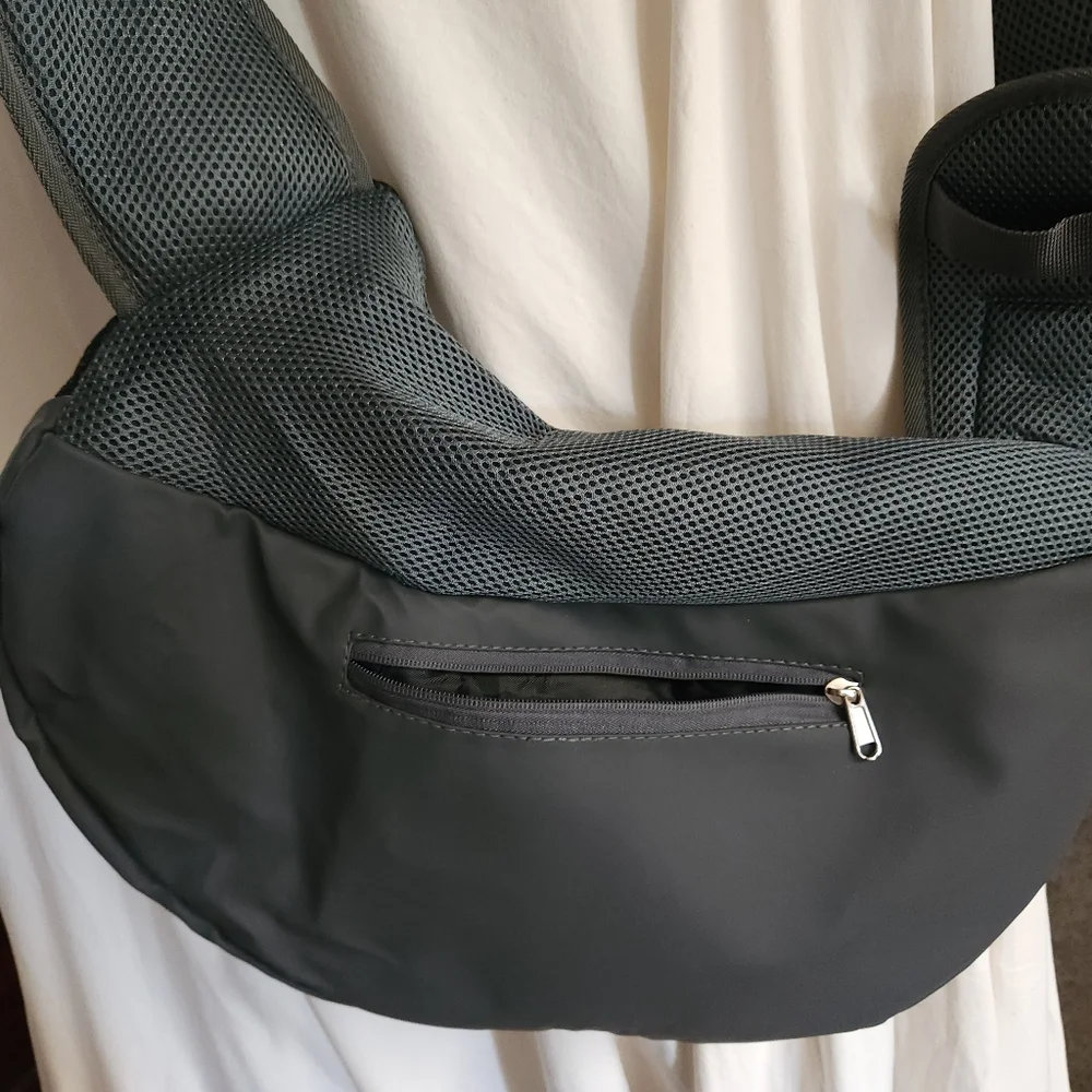 Stylish Gray Pet Sling Carrier